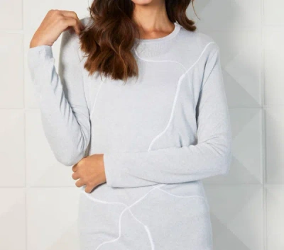 French Kyss Abstract Scoop Tunic In Slate In Grey