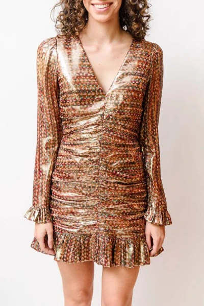 Gilner Farrar Palmer Dress In Metallic In Multi