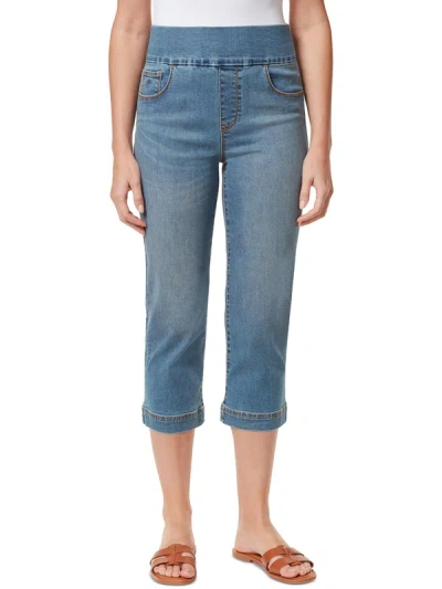 Gloria Vanderbilt Amanda Womens High Rise Pull On Capri Jeans In Blue