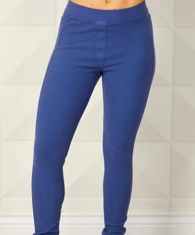 French Kyss High Waisted Jegging In Denim In Multi