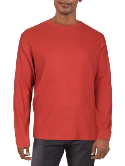 Levi's Mens Waffle Knit Crewneck Thermal Shirt In Pink