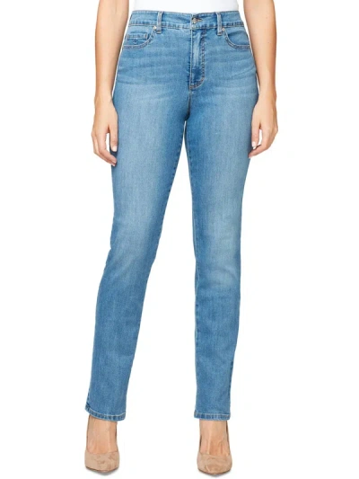 Gloria Vanderbilt Amanda Womens Classic Rise Medium Wash Slim Jeans In Multi