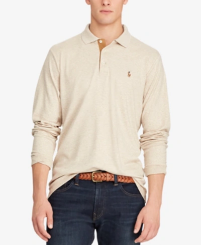 Polo Ralph Lauren Men's Classic-fit Long Sleeve Soft-touch Polo In Expedition Dune Heather