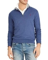 Polo Ralph Lauren Men's Jersey Half-zip Pullover In Rustic Navy Heather
