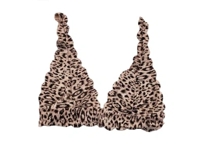 Cosabella Women's Never Say Never Printed Triangle Bralette In Mandorla Uno/animal In Multi