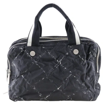 Pre-owned Chanel Travel Line Synthetic Tote Bag () In Blue