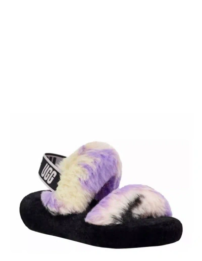 Ugg Women's Fluff Yeah Flutie Dye Slides In Magnolia In Pink