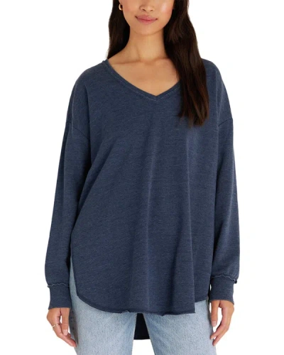 Z Supply V-neck Weekender Sweater In Blue