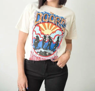 Daydreamer The Doors Waiting For The Sun Boyfriend Tee In Stone Vintage In White