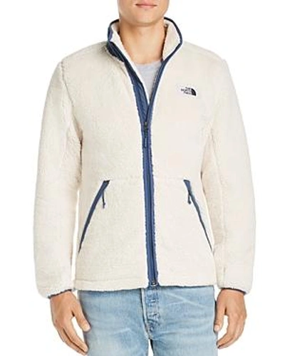 The North Face Campshire Zip Fleece Jacket In Vintage White/ Shady Blue