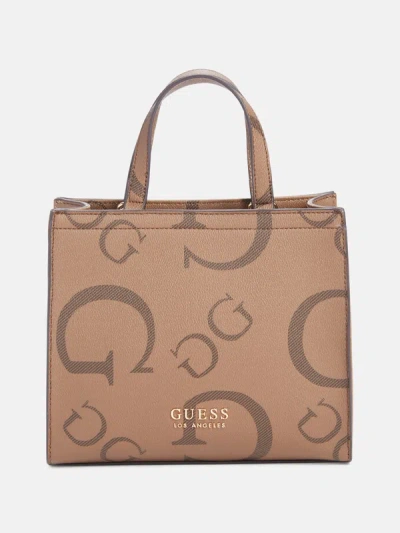 Guess Factory Lindey Mini Tote In Beige