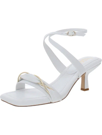 Franco Sarto Belle Womens Adjustable Dressy Heels In White