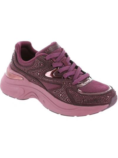 Skechers Hazel-dazzle N Dash Womens Embellished Lifestyle Casual And Fashion Sneakers In Purple