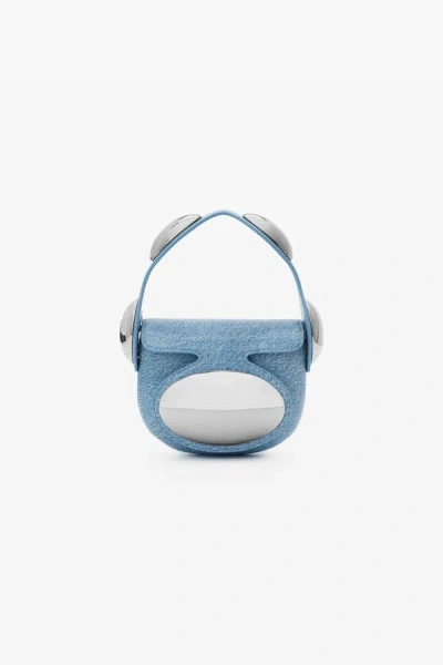 Alexander Wang Dome Mini Top Handle Bags In Blue