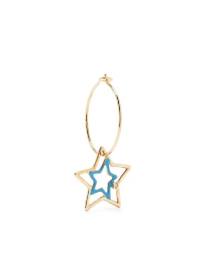 Alíta Alita Earring Circle Estrella Brillante Enamel Accessories In Grey