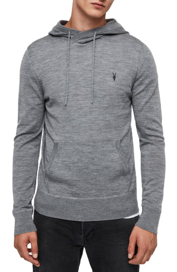 all saints mode merino hoodie