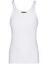 Dolce & Gabbana Ribbed Tank Top In White