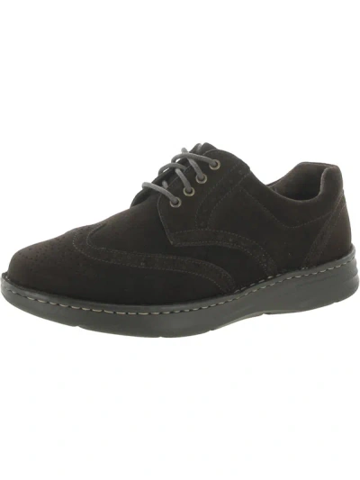 Drew Delaware Mens Suede Lace-up Oxfords In Black