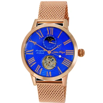 Adee Kaye Men's Moonar Blue Dial Watch In Gold