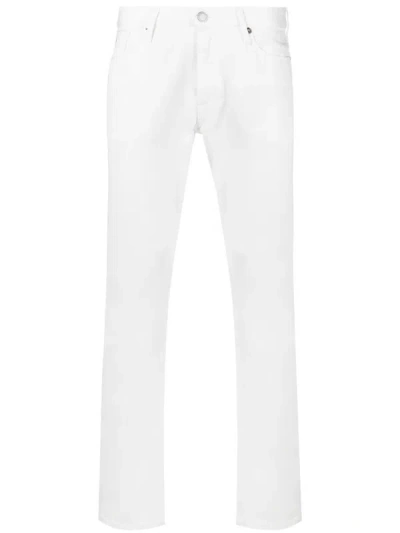 Emporio Armani Denim Cotton Jeans In White