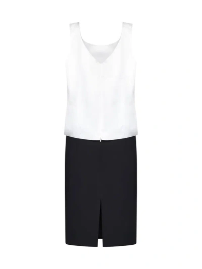 Lucien Mosco' Dresses In Nero/top Bianco