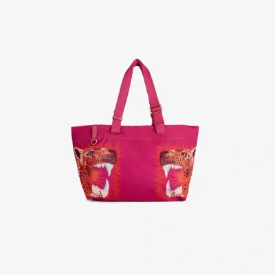 Inoui Editions Carrier Bag - Neofelis In Fuchsia In Pink