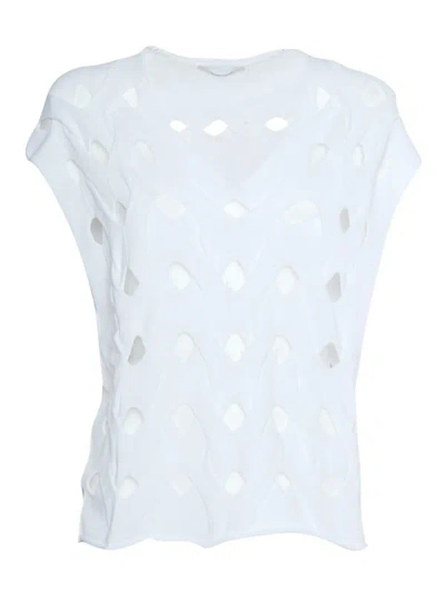 Kangra Cashmere Knitted Vest In White