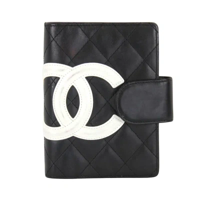 Pre-owned Chanel Cambon Leather Wallet () In Black