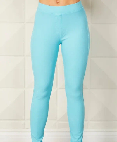 French Kyss High Waisted Jegging In Aqua In Blue