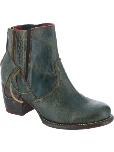 Bed Stu Celestine Womens Zip Closure Casual Bootie Ankle Boots In Green