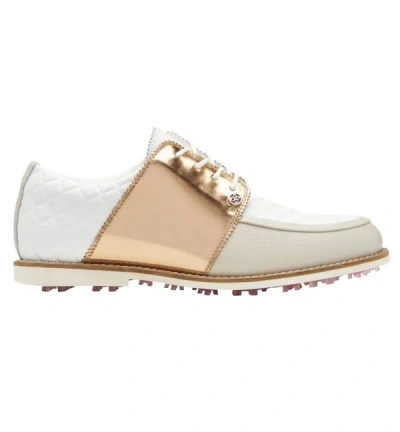 G/fore Women's Quilted Gallivanter Golf Shoes In Rose Gold In White