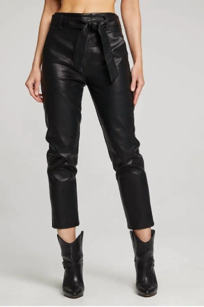 Saltwater Luxe Reyna Vegan Leather Pants In Black