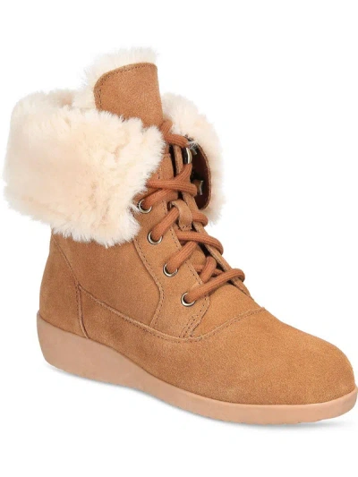 Style & Co Womens Lace-up Convertable Shearling Boots In Multi