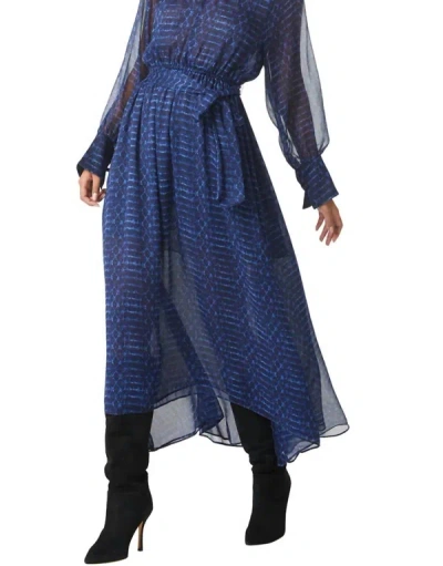 Misa Paloma Dress In Midnight Shibori In Multi