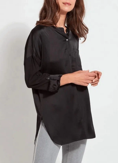 Lyssé Eco Satin Shirt In Black