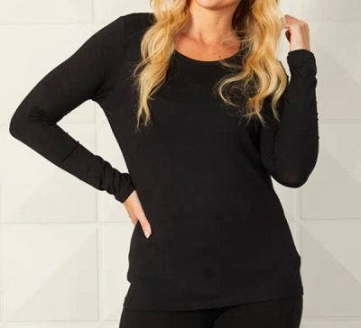 French Kyss Long Sleeve Top In Black