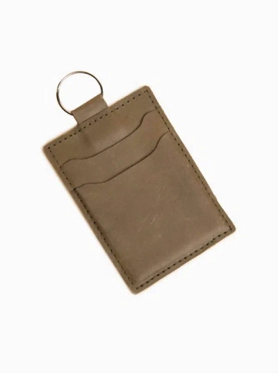 Able Naomi Key Ring Card Case In Pale Blush In Brown