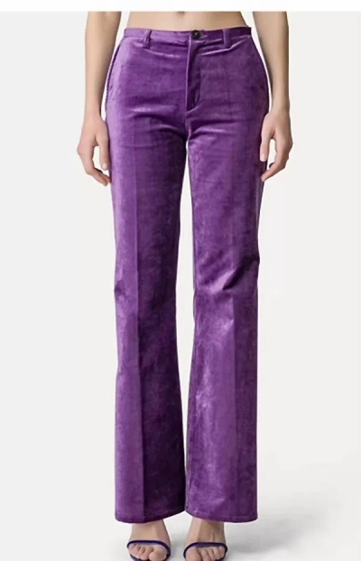 Forte Forte Velvet Palazzo Pant In Violet In Purple