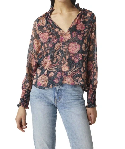 Misa Alexis Top In Flora Dot In Multi
