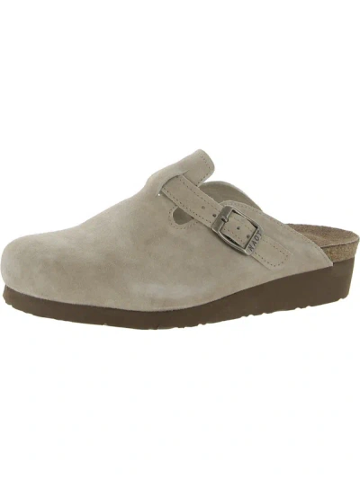Naot Autumn Womens Suede Slip On Mules In Grey