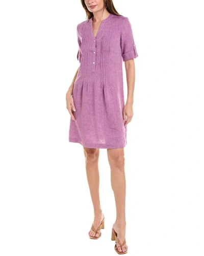 J.mclaughlin J. Mclaughlin Riviera Loose Fit Linen Dress In Purple
