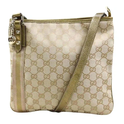 Gucci Beige Canvas Shoulder Bag ()