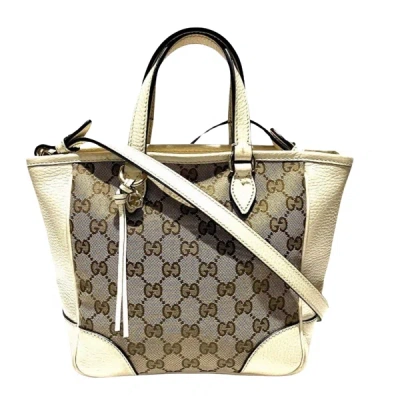 Gucci Bree Brown Canvas Tote Bag () In Black