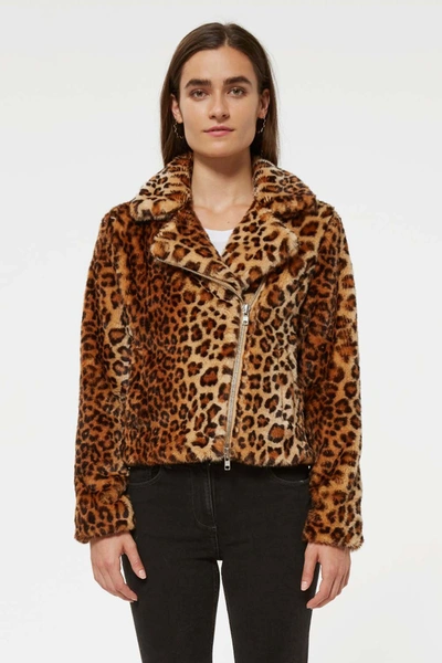 Rebecca Minkoff Hudson Leopard Faux Calf Hair Jacket In Leopard Multi
