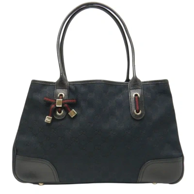 Gucci Princy Black Canvas Tote Bag ()