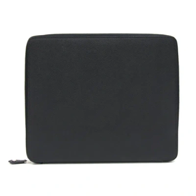 Hermes Hermès Eazip Black Leather Wallet  ()