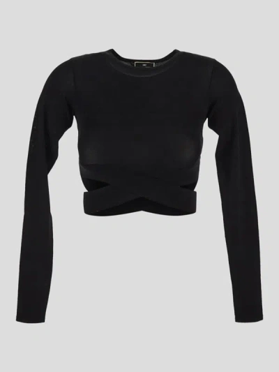 Elisabetta Franchi Sweaters In Black