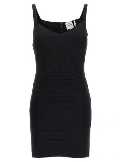 Herve Leger Hervé Léger 'icon Bandage Bustier Mini' Dress In Black