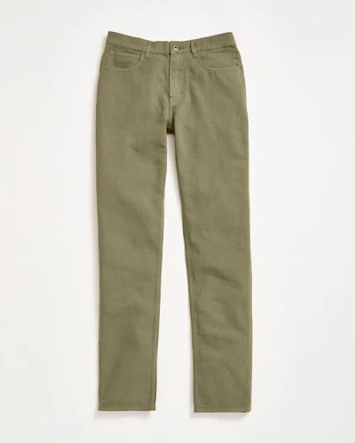 Billy Reid Cotton Linen 5 Pocket Pant In Green