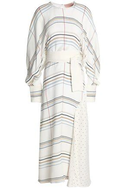 Roksanda Woman Printed Silk Midi Dress Ivory